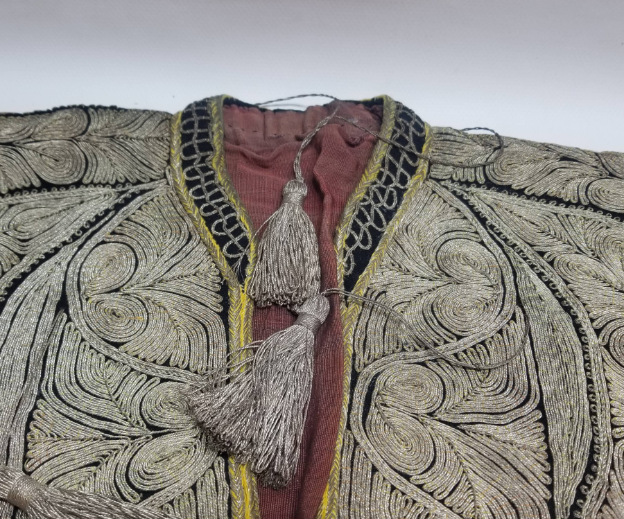 OSMANLI DÖNEMİ GÜMÜŞ SIRMA İŞÇİLİKLİ SARAY İŞİ GELİN CEPKENİ