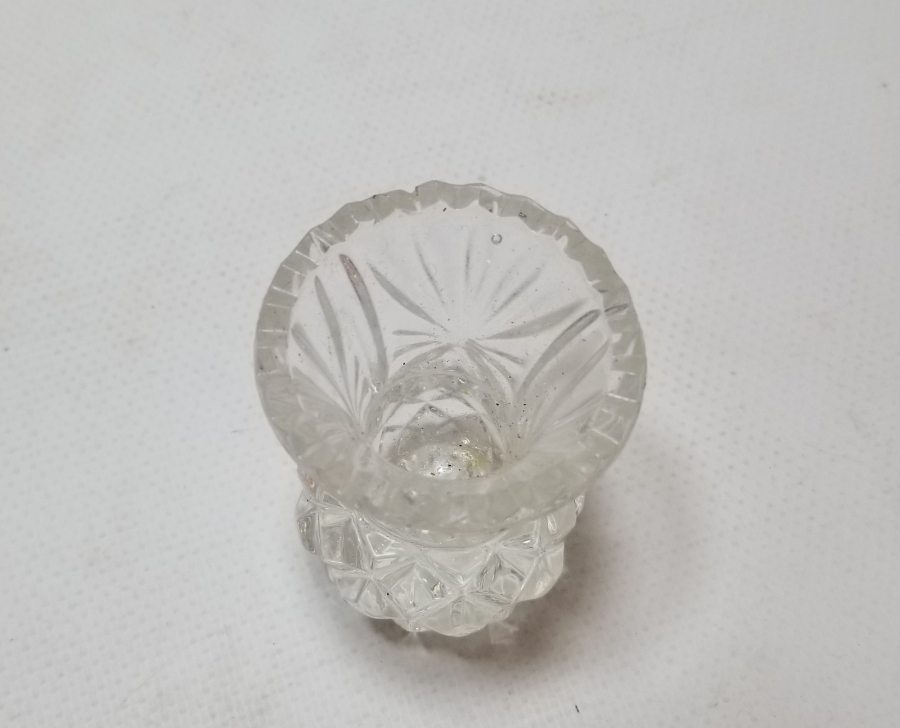 KRİSTAL KESME İŞÇİLİKLİ ANTİKA CAM HOKKA