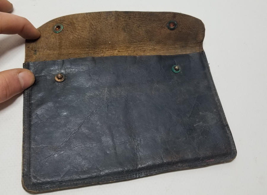 OSMANLI DÖNEMİ EL YAPIMI DERİ SUBAY CÜZDANI