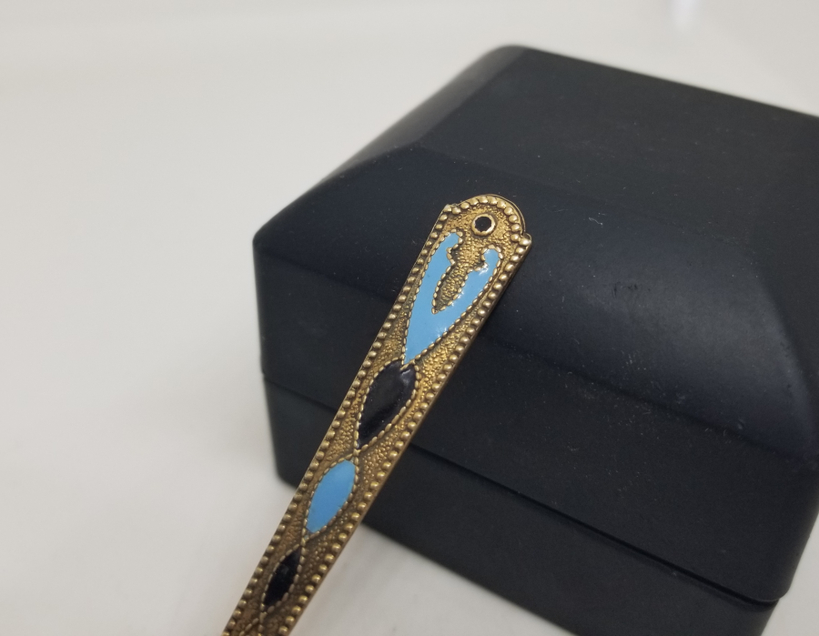 ORAK ÇEKİÇ DAMGALI ANTİKA MİNELİ RUS GÜMÜŞ PEYNİR ÇATALI