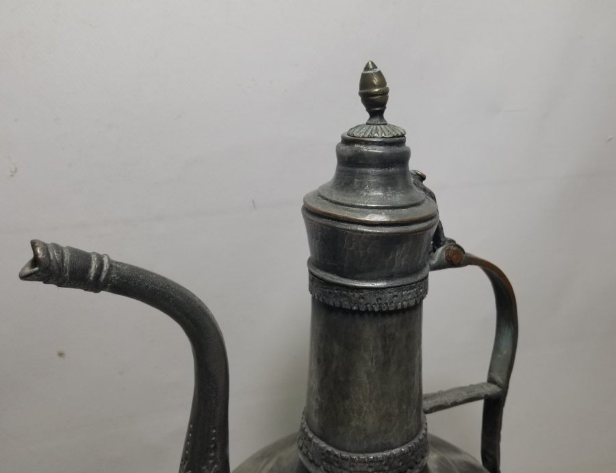 ÜZERİ HAYAT AĞAÇLI NADİR TİPTE OSMANLI DÖNEMİ BAKIR İBRİK