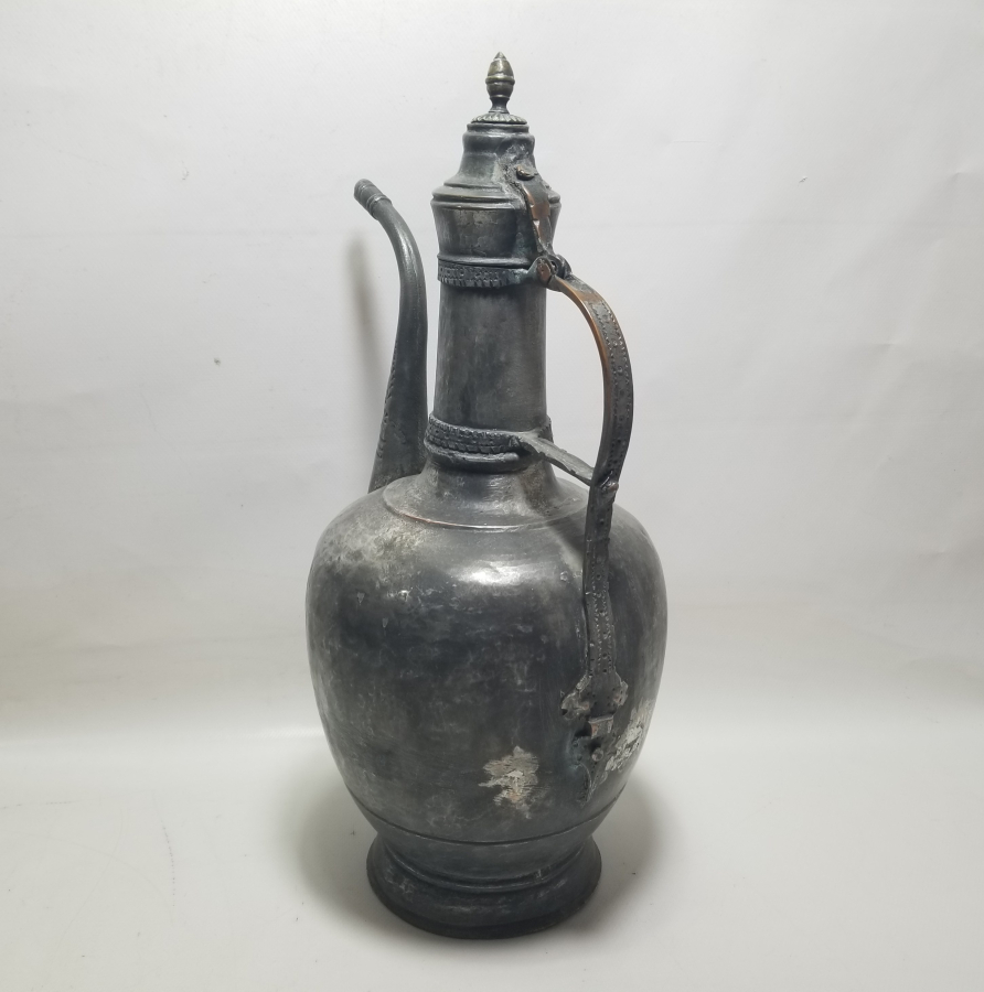 ÜZERİ HAYAT AĞAÇLI NADİR TİPTE OSMANLI DÖNEMİ BAKIR İBRİK