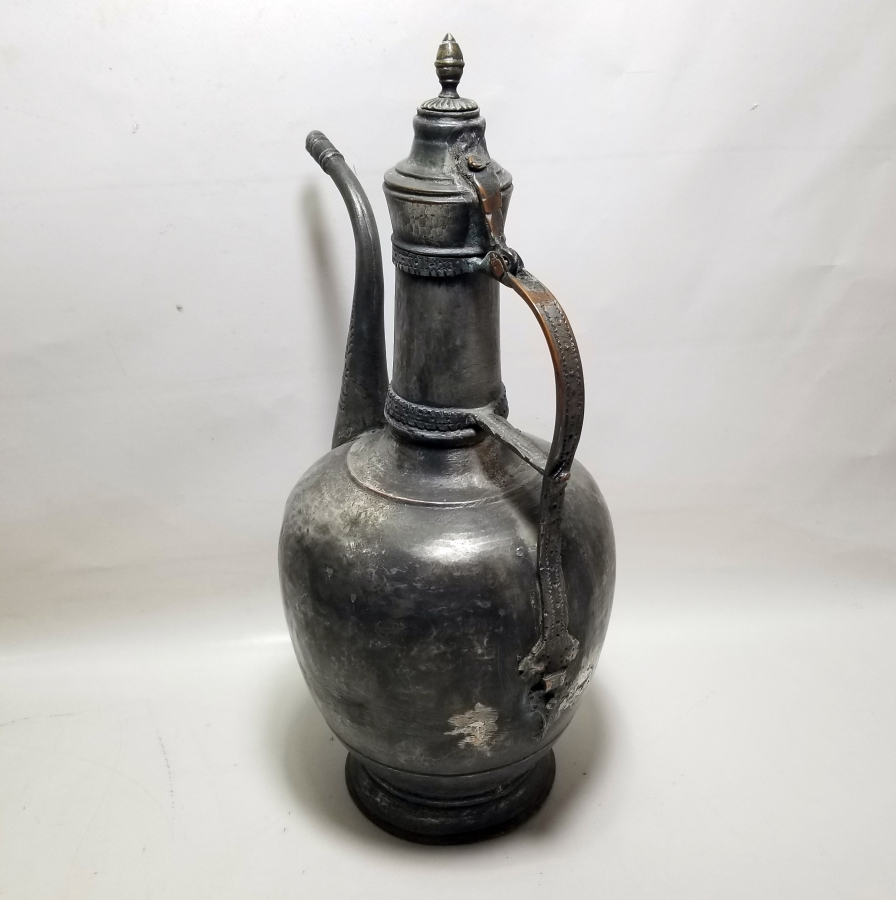 ÜZERİ HAYAT AĞAÇLI NADİR TİPTE OSMANLI DÖNEMİ BAKIR İBRİK