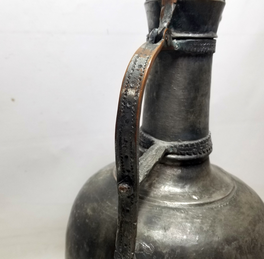 ÜZERİ HAYAT AĞAÇLI NADİR TİPTE OSMANLI DÖNEMİ BAKIR İBRİK