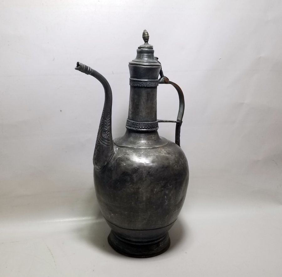 ÜZERİ HAYAT AĞAÇLI NADİR TİPTE OSMANLI DÖNEMİ BAKIR İBRİK