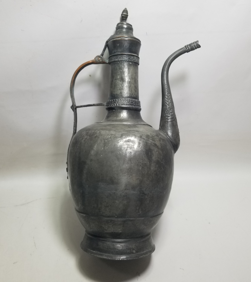 ÜZERİ HAYAT AĞAÇLI NADİR TİPTE OSMANLI DÖNEMİ BAKIR İBRİK