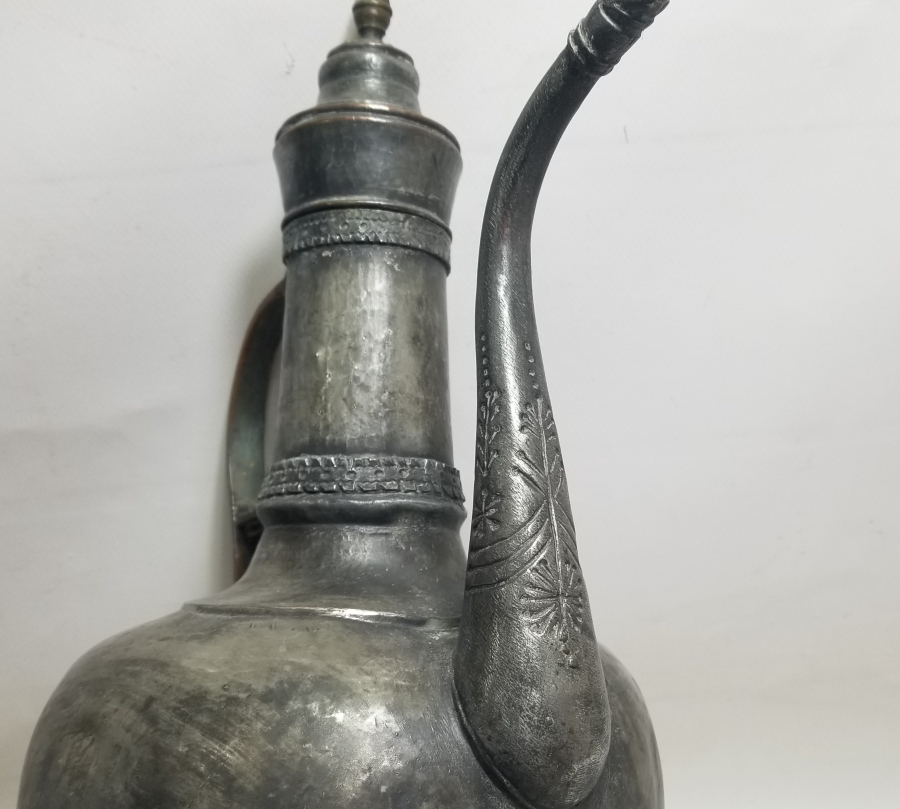 ÜZERİ HAYAT AĞAÇLI NADİR TİPTE OSMANLI DÖNEMİ BAKIR İBRİK