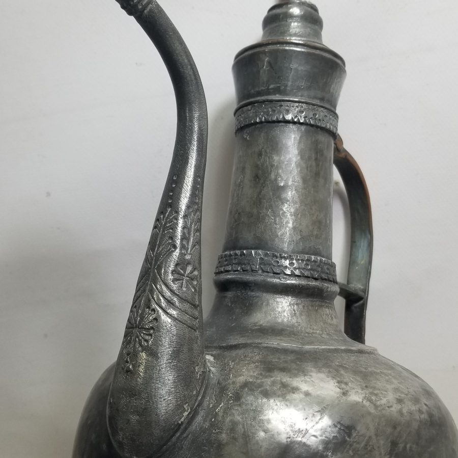 ÜZERİ HAYAT AĞAÇLI NADİR TİPTE OSMANLI DÖNEMİ BAKIR İBRİK