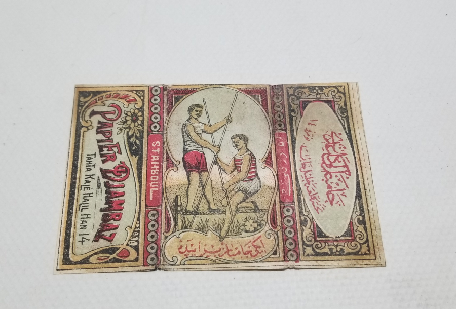 ÜZERİ OSMANLICA YAZILI OSMANLI DÖNEMİ SİGARA KAĞIDI KABI