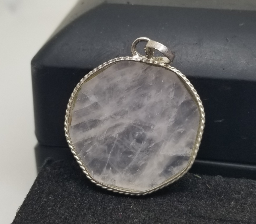 ÜZERİ DUALI NECEF TAŞLI GÜMÜŞ NAZAR KOLYESİ