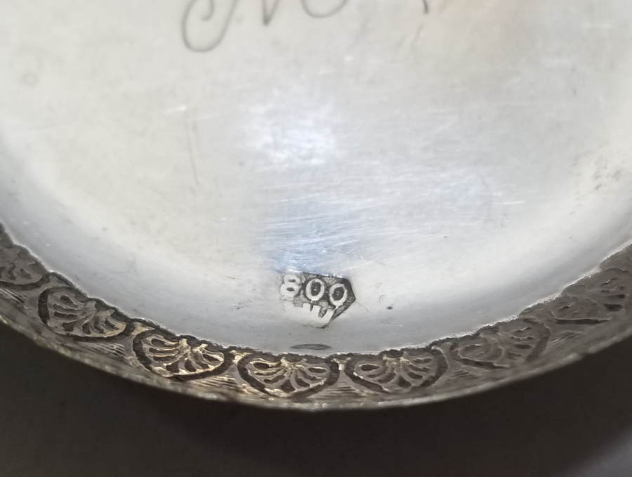 SÜLEYMANİYE YAPIMI GÜMÜŞ KINA TASI