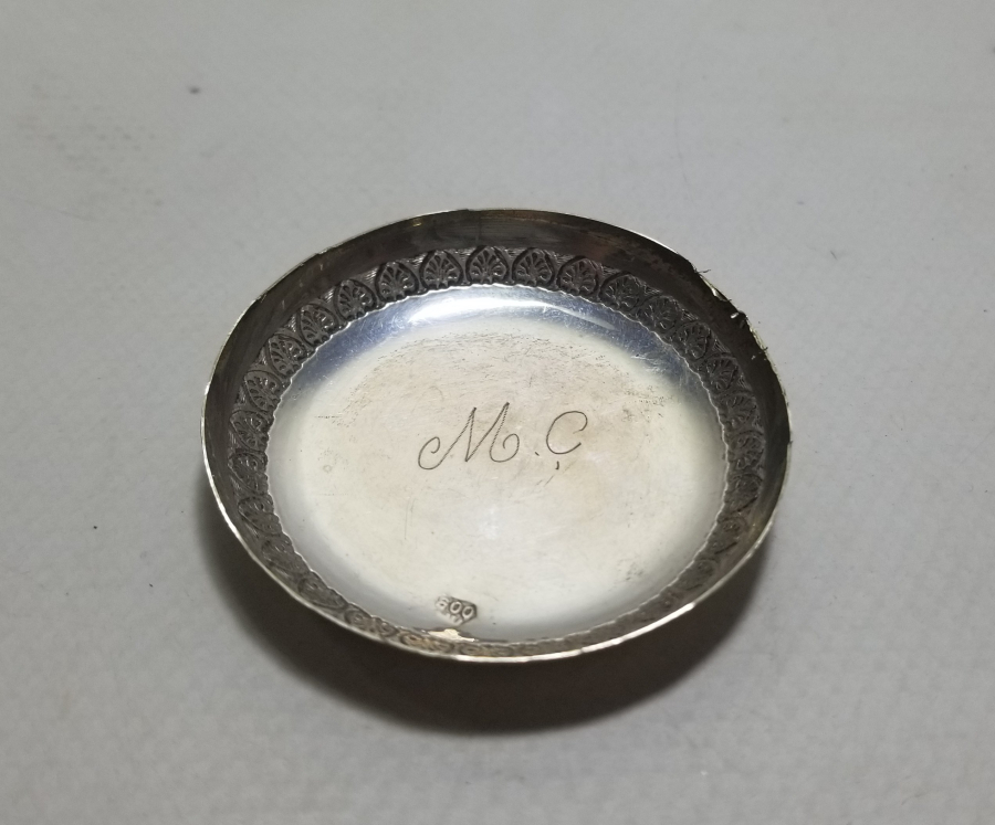 SÜLEYMANİYE YAPIMI GÜMÜŞ KINA TASI