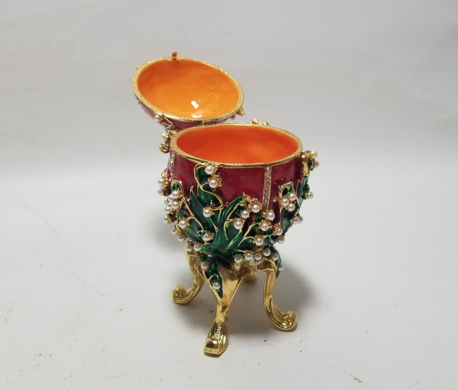 ÜZERİ MİNE İŞÇİLİKLİ ANTİKA PASKALYA YUMURTASI