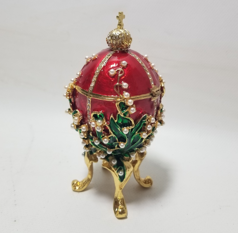 ÜZERİ MİNE İŞÇİLİKLİ ANTİKA PASKALYA YUMURTASI