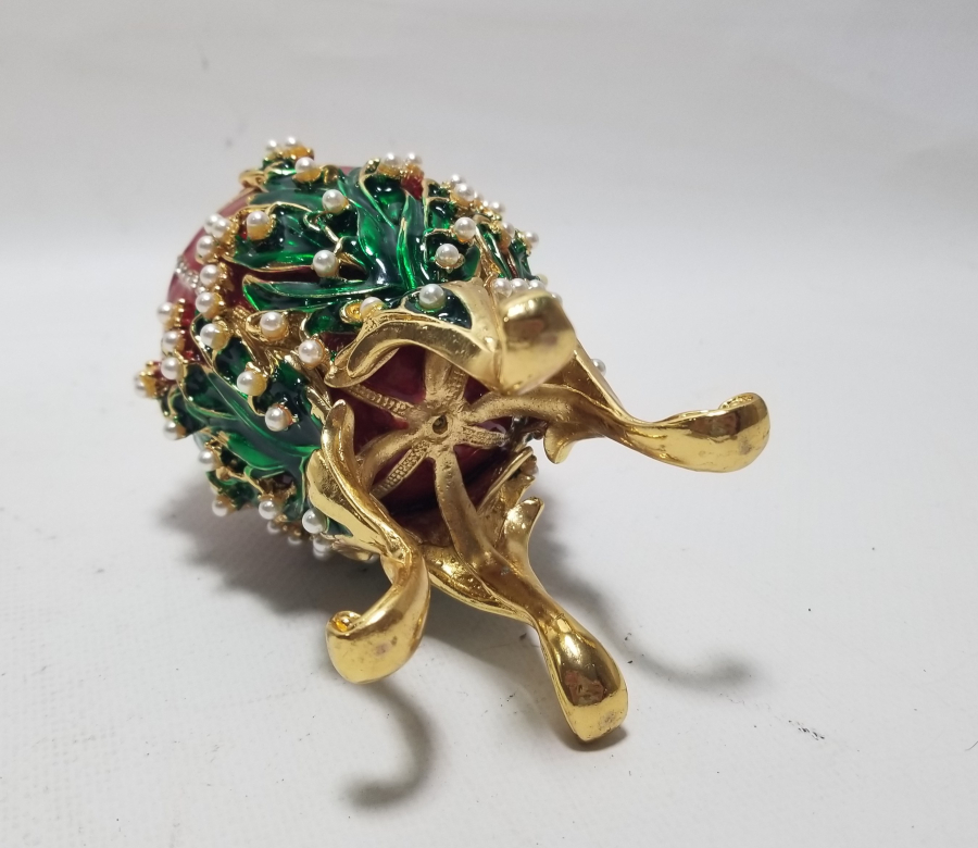 ÜZERİ MİNE İŞÇİLİKLİ ANTİKA PASKALYA YUMURTASI