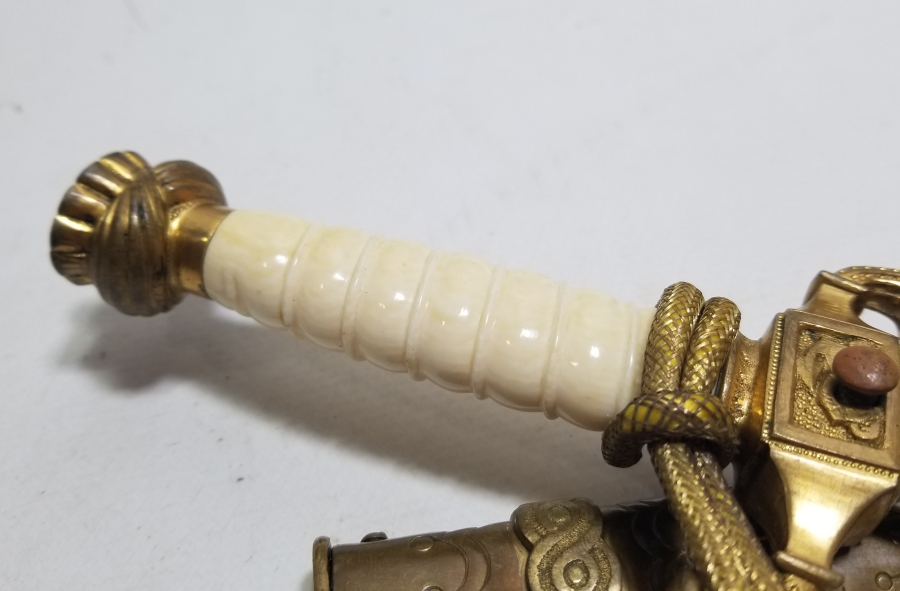 OSMANLI DÖNEMİ FİLDİŞİ SAPLI VE TOMBAK İŞÇİLİKLİ ÇOK NADİR DENİZCİ PAŞA MEÇİ