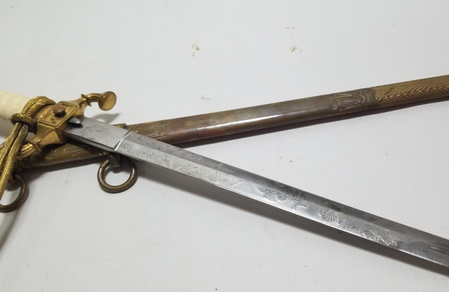 OSMANLI DÖNEMİ FİLDİŞİ SAPLI VE TOMBAK İŞÇİLİKLİ ÇOK NADİR DENİZCİ PAŞA MEÇİ