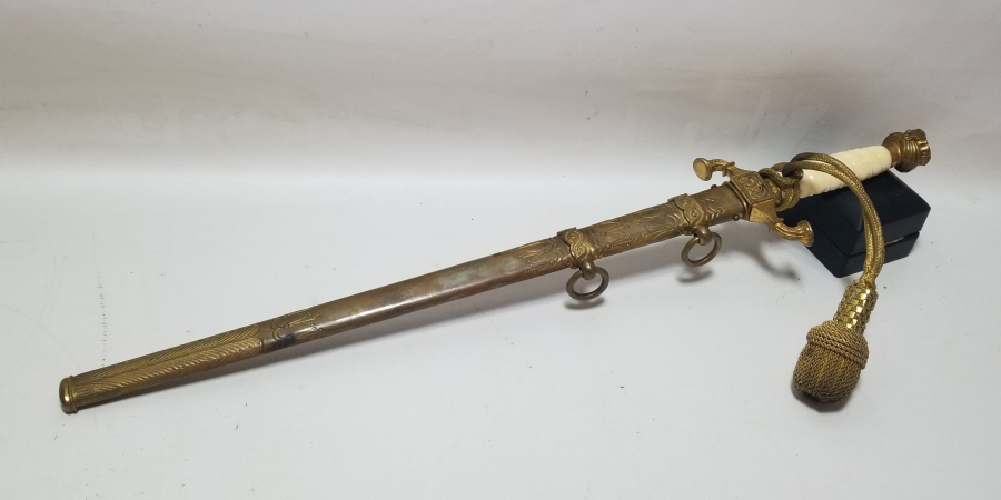 OSMANLI DÖNEMİ FİLDİŞİ SAPLI VE TOMBAK İŞÇİLİKLİ ÇOK NADİR DENİZCİ PAŞA MEÇİ