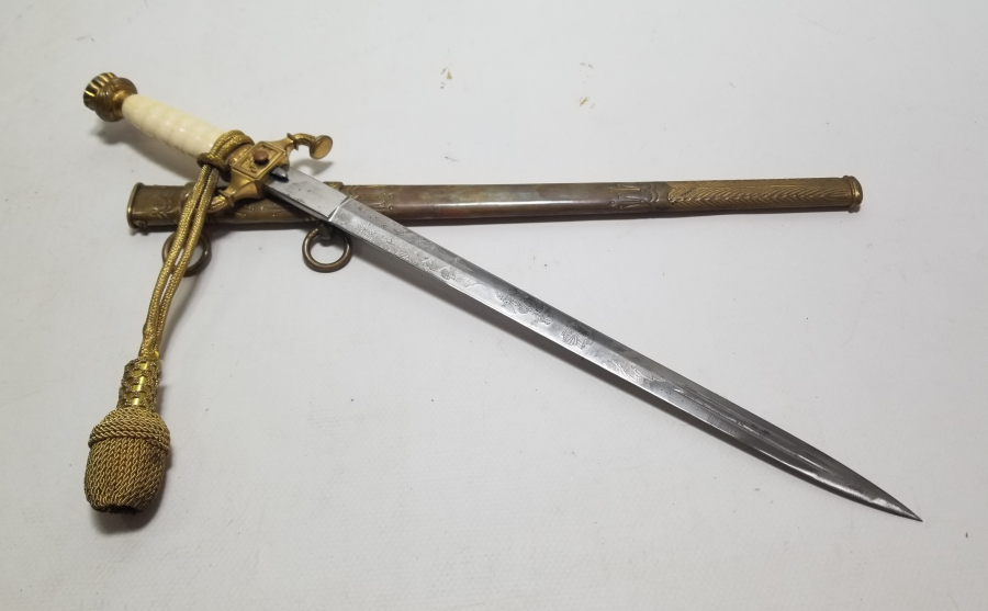 OSMANLI DÖNEMİ FİLDİŞİ SAPLI VE TOMBAK İŞÇİLİKLİ ÇOK NADİR DENİZCİ PAŞA MEÇİ