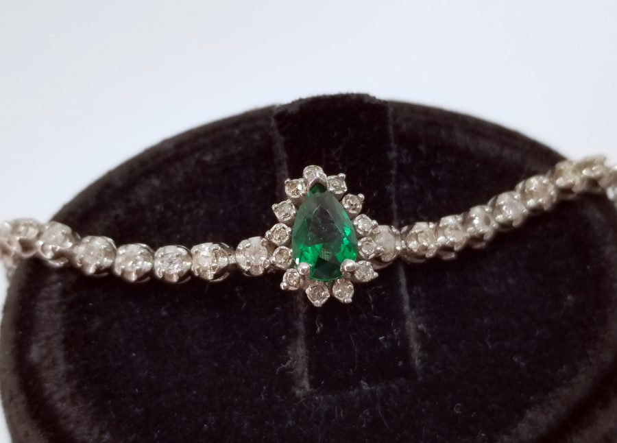 PIRLANTA TAŞLI ÖZEL YAPIM BİLEKLİK