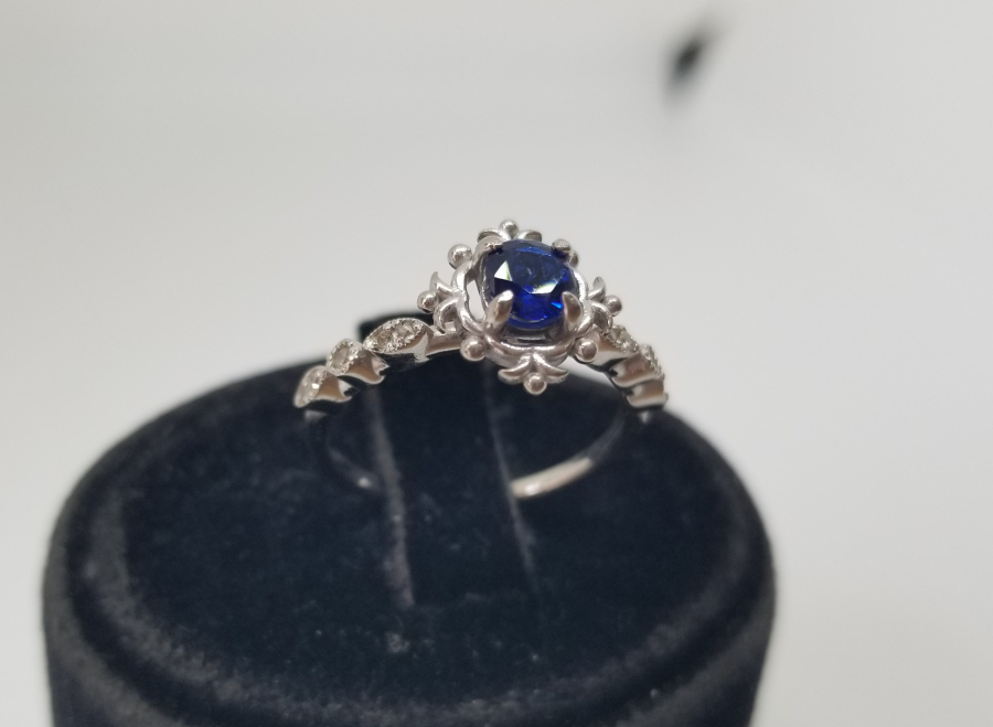 PIRLANTA VE SAFİR TAŞLI ÖZEL YAPIM YÜZÜK