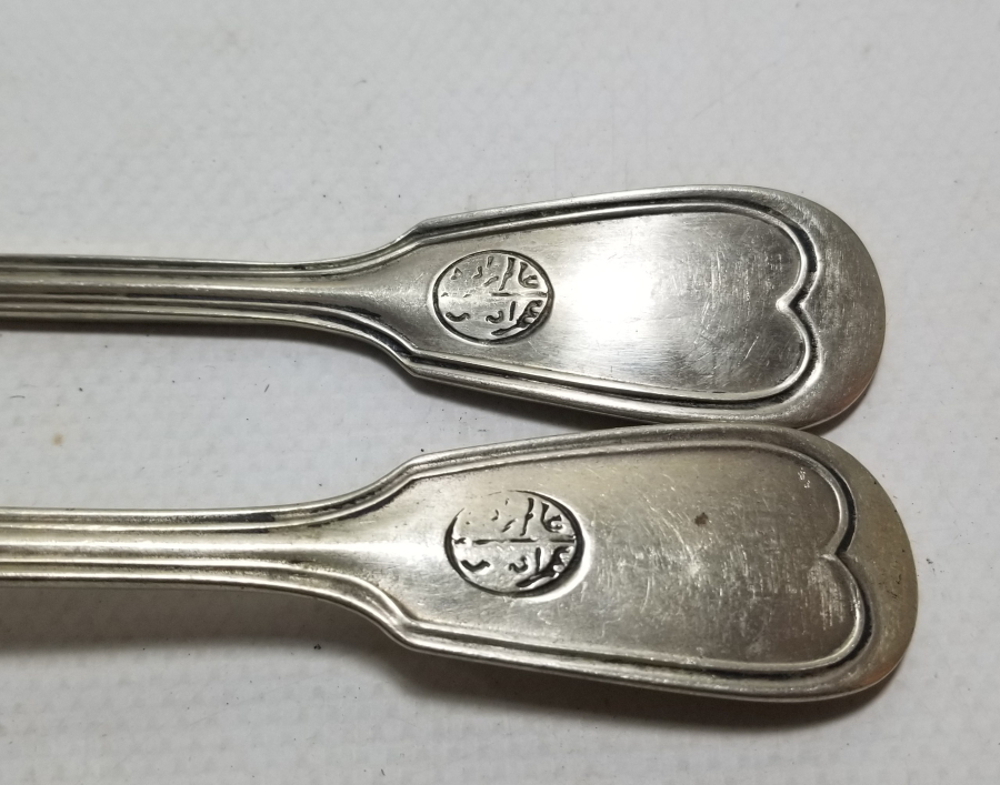 OSMANLI DÖNEMİ SARAY İŞİ ALİMZADE ÖMER EFENDİ YAZILI ÇATAL KAŞIK TAKIMI