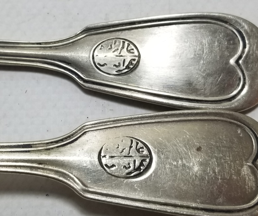 OSMANLI DÖNEMİ SARAY İŞİ ALİMZADE ÖMER EFENDİ YAZILI ÇATAL KAŞIK TAKIMI