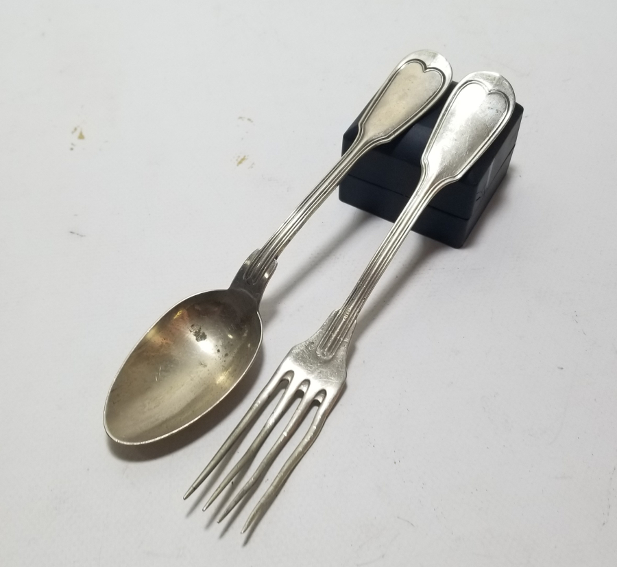 OSMANLI DÖNEMİ SARAY İŞİ ALİMZADE ÖMER EFENDİ YAZILI ÇATAL KAŞIK TAKIMI