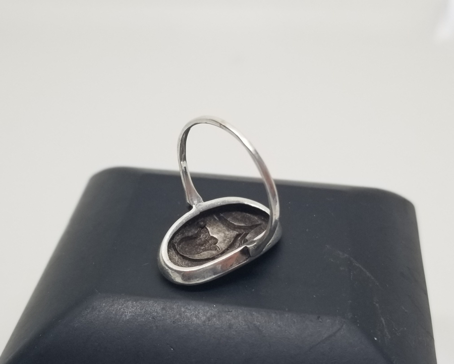 KABARTMA İŞÇİLİKLİ ANTİKA GÜMÜŞ YÜZÜK