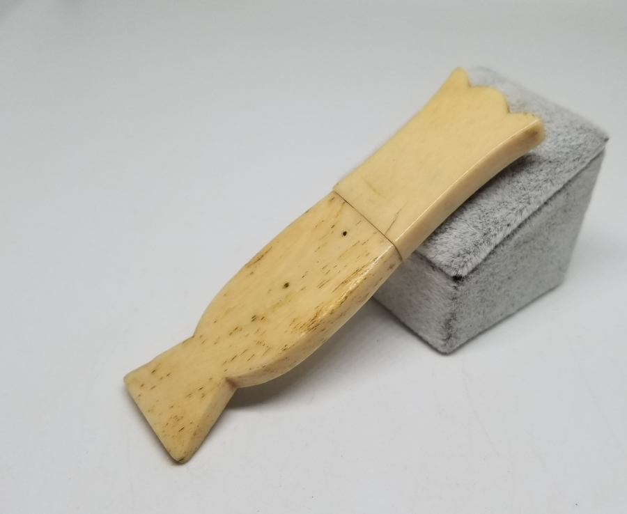 MİNARE FORMUNDA YAPILMIŞ OSMANLI DÖNEMİ TEKKE İŞİ KEMİK İĞNEDAN