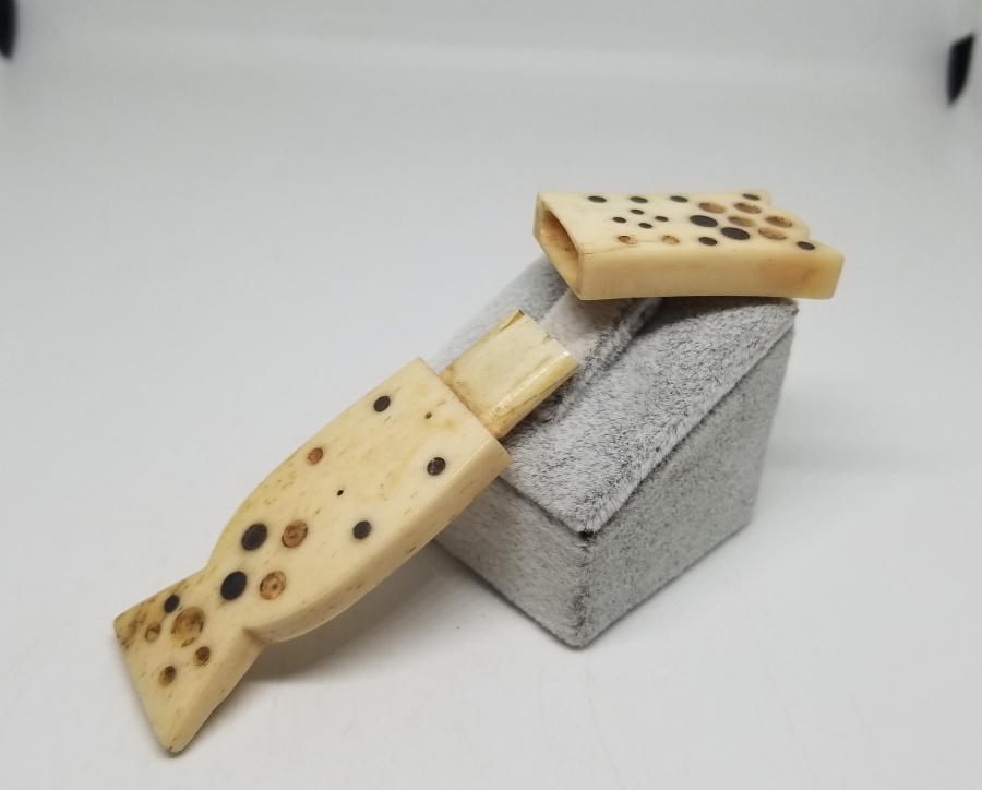 MİNARE FORMUNDA YAPILMIŞ OSMANLI DÖNEMİ TEKKE İŞİ KEMİK İĞNEDAN