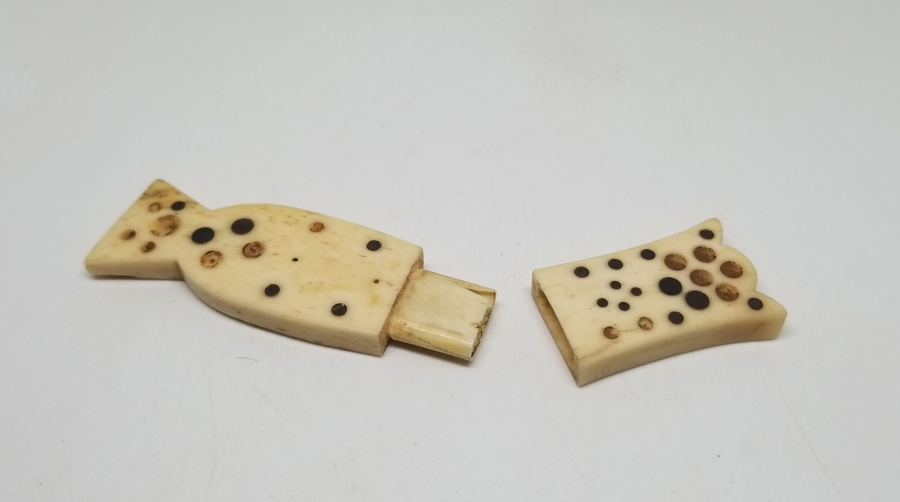 MİNARE FORMUNDA YAPILMIŞ OSMANLI DÖNEMİ TEKKE İŞİ KEMİK İĞNEDAN