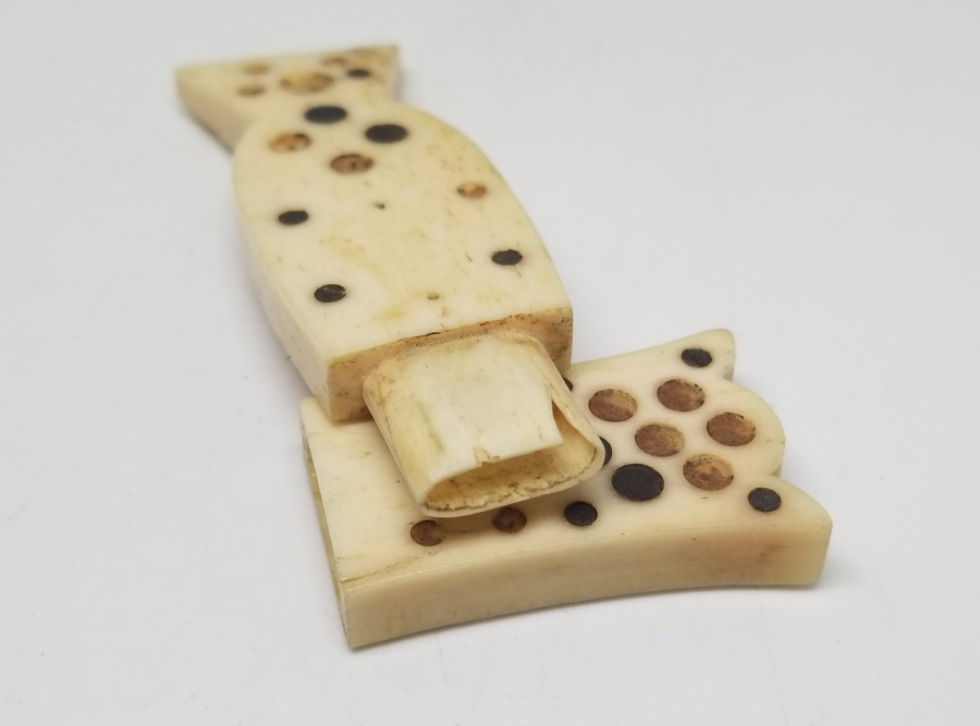 MİNARE FORMUNDA YAPILMIŞ OSMANLI DÖNEMİ TEKKE İŞİ KEMİK İĞNEDAN