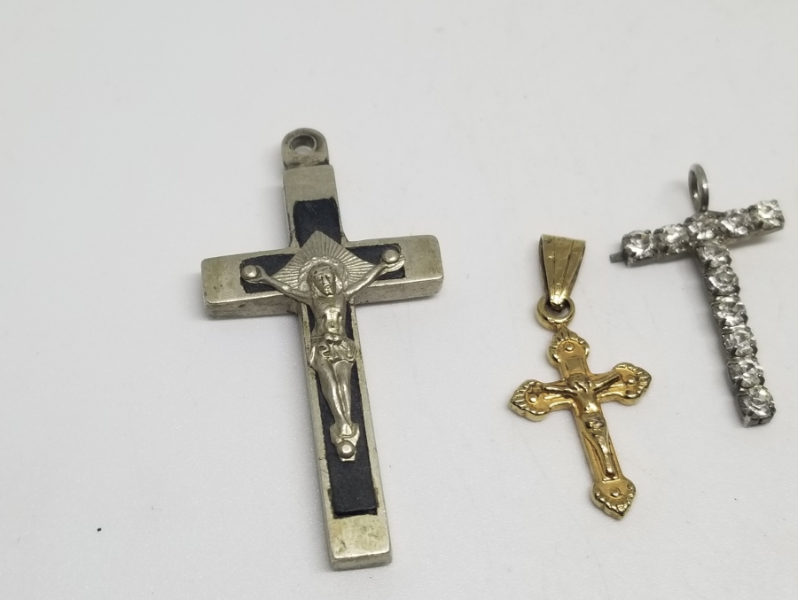 HAÇ FORMLU 4 ADET ANTİKA VAFTİZ KOLYESİ