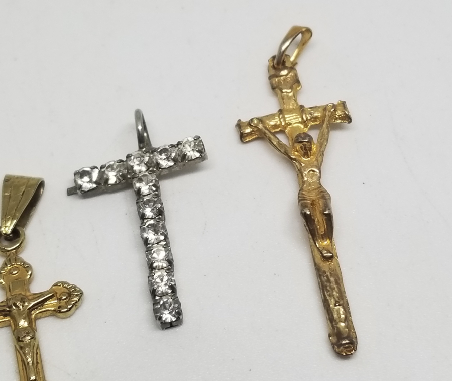 HAÇ FORMLU 4 ADET ANTİKA VAFTİZ KOLYESİ