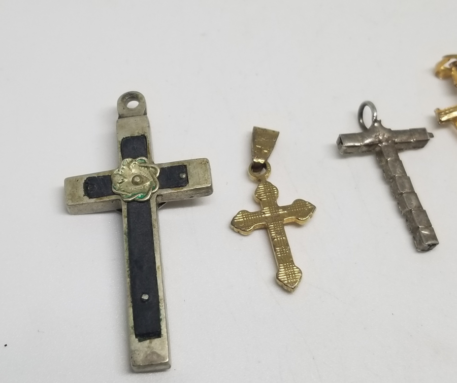 HAÇ FORMLU 4 ADET ANTİKA VAFTİZ KOLYESİ