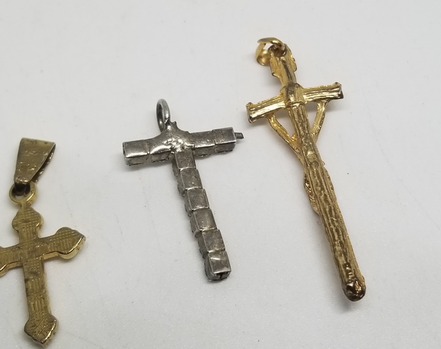 HAÇ FORMLU 4 ADET ANTİKA VAFTİZ KOLYESİ