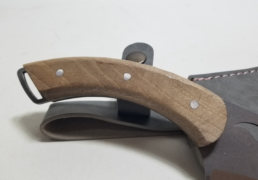 BÜYÜK BOY AHŞAP SAPLI KAMPÇI BIÇAĞI