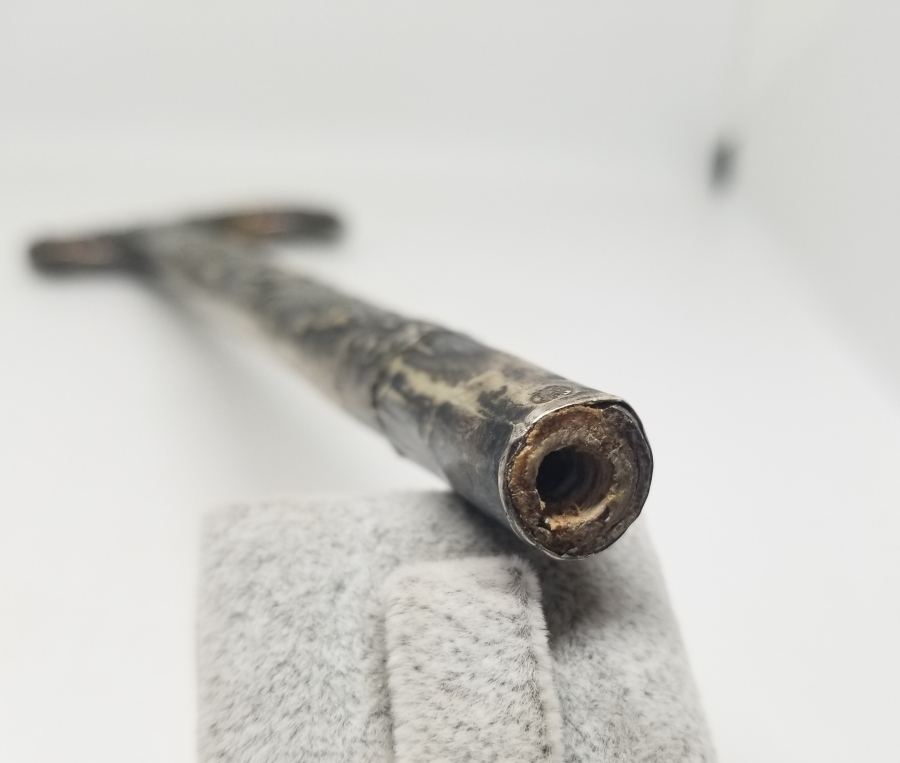 KABARTMA İŞÇİLİKLİ ANTİKA GÜMÜŞ BASTON SAPI