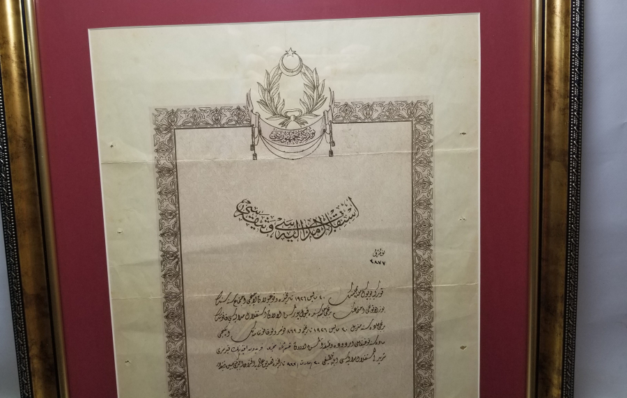 OSMANLICA İSTİKLAL MADALYASI BERATI