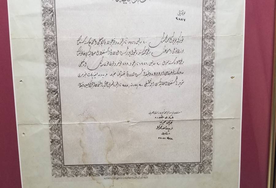 OSMANLICA İSTİKLAL MADALYASI BERATI