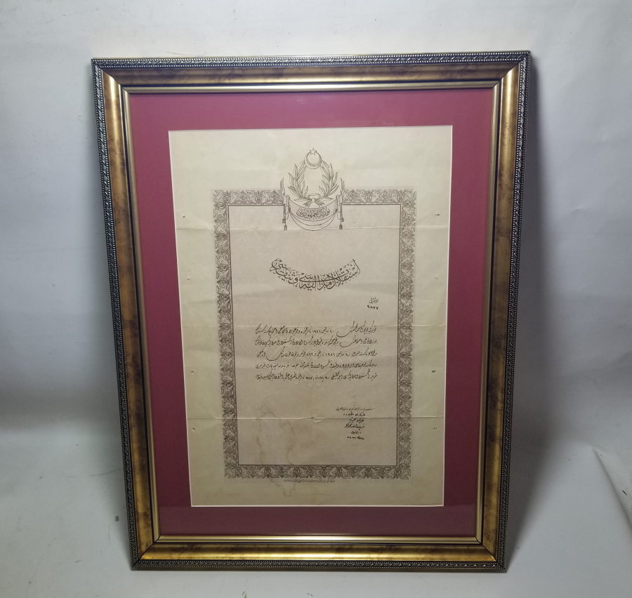 OSMANLICA İSTİKLAL MADALYASI BERATI