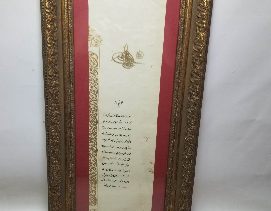 OSMANLI YUNAN MUHAREBESİ MADALYASI BERAT SURETİ