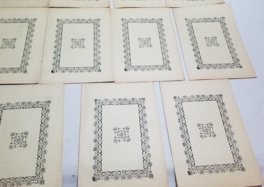 14 ADET OSMANLI DÖNEMİ TAŞ BASKI KARABAŞ TECVİHİ