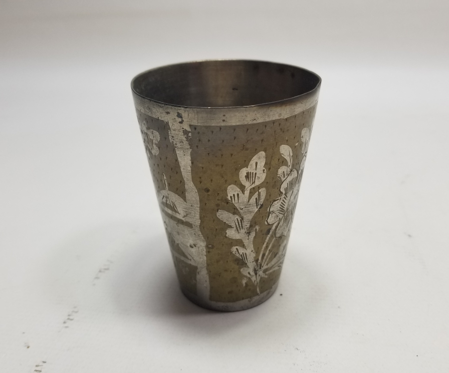 HAC HATIRASI ÇİNTEMANİ İŞÇİLİKLİ ANTİKA BARDAK