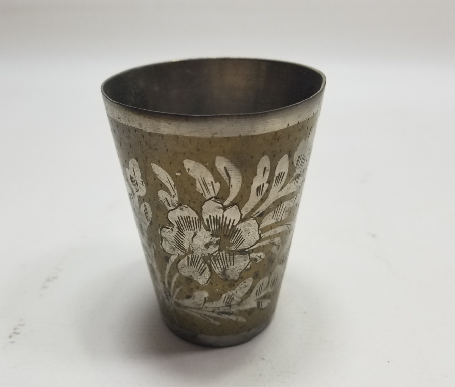 HAC HATIRASI ÇİNTEMANİ İŞÇİLİKLİ ANTİKA BARDAK