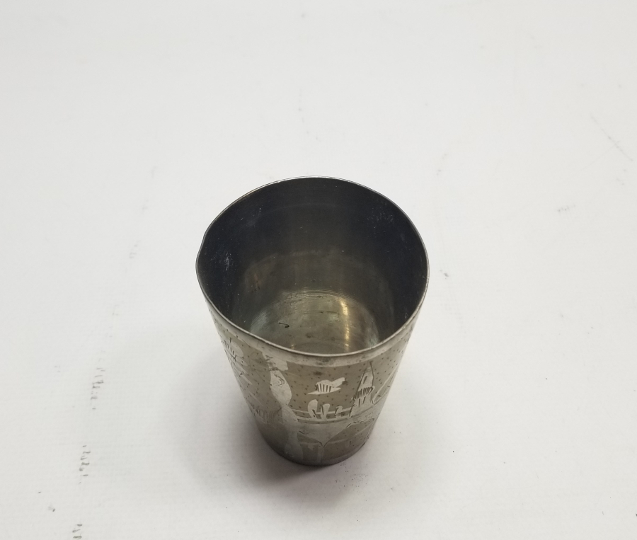 HAC HATIRASI ÇİNTEMANİ İŞÇİLİKLİ ANTİKA BARDAK