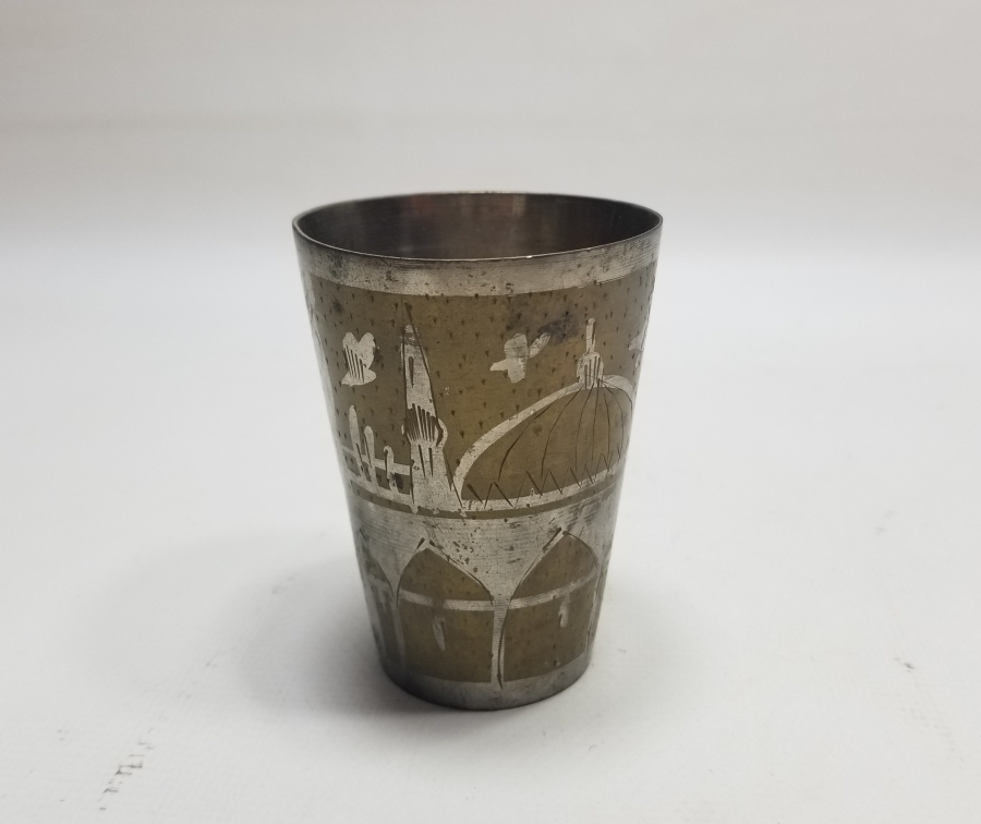 HAC HATIRASI ÇİNTEMANİ İŞÇİLİKLİ ANTİKA BARDAK