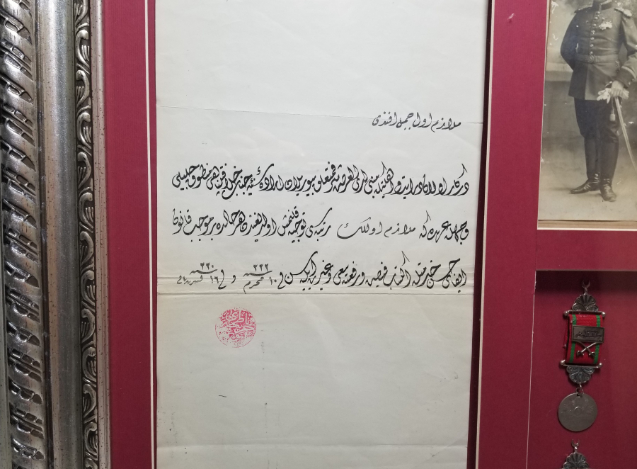 ENVER PAŞA MÜHÜRLÜ 1. DÜNYA SAVAŞI DÖNEMİ BİR SUBAYIMIZA AİT TERFİ BERATI - FOTOĞRAF VE MADALYA SETİ