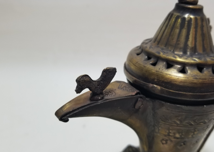 ALTI DAMGALI BRONZ DÖKÜM KAHVEDAN - MIRRA